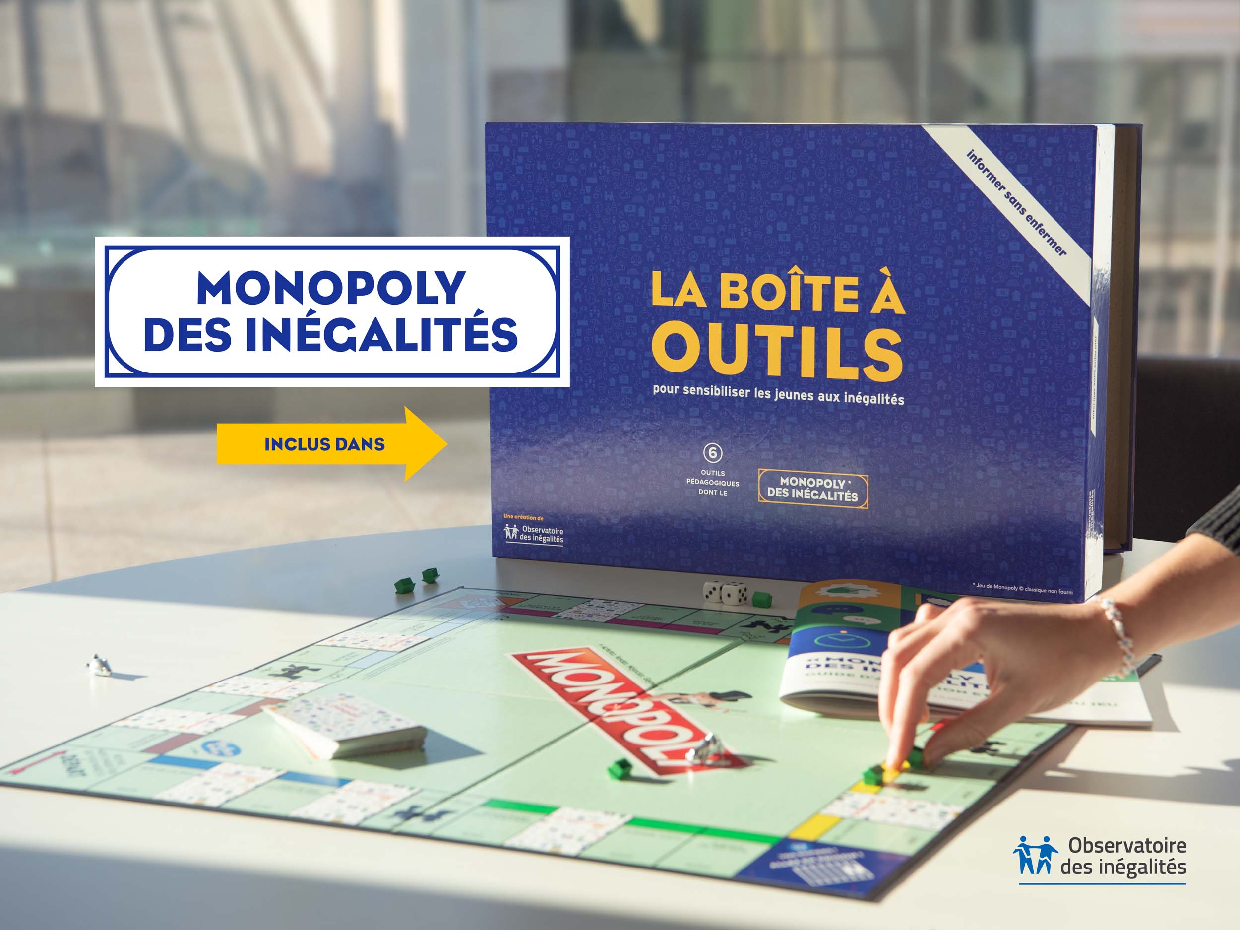 Photo : la boite à outils Monopoly des Inégalités